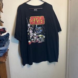 Star Wars Black T-Shirt with Colorful Graphic